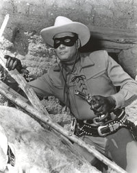 The Lone Ranger film still photo print showcasing classic Western cinema.