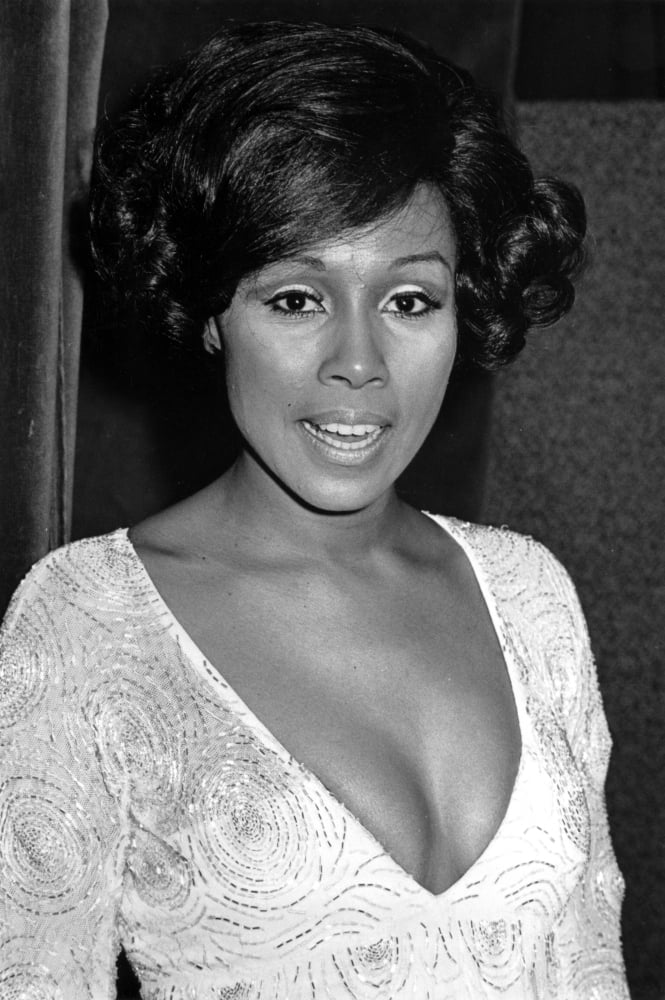 Diahann Carroll portrait photo print in wide V-neck attire.