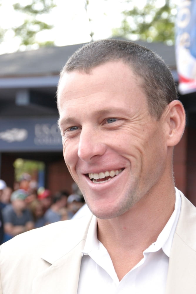 Lance Armstrong attending the U.S. Open Tennis Championship Finals photo print by Rob Rich.