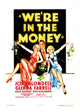 We're In The Money 1935 movie poster featuring Glenda Farrell, Hugh Herbert, and Joan Blondell.