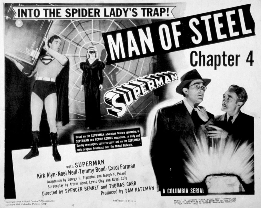 Superman Chapter 4 'Man Of Steel' movie poster print featuring Kirk Alyn.