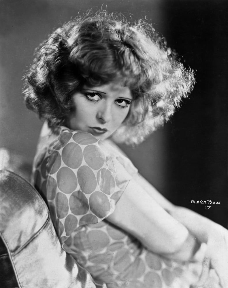 Clara Bow classic portrait photo print in floral shirt