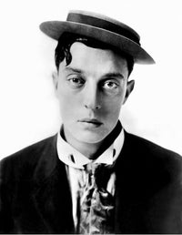 Buster Keaton 1920s photo print, classic cinema decor.