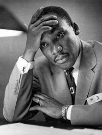 Martin Luther King thoughtful portrait photo print