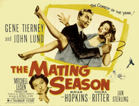 The Mating Season movie poster print featuring John Lund and Gene Tierney.