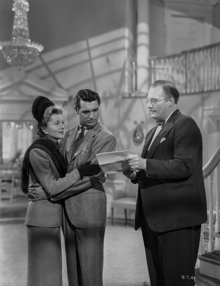 Candid photo print of Alfred Hitchcock on a film set