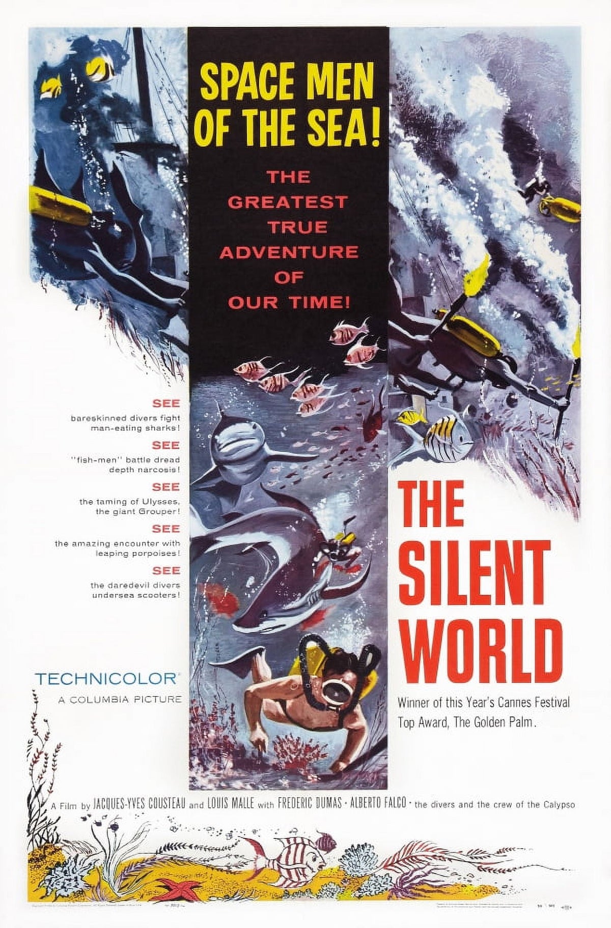 The Silent World Art Print by Jacques-Yves Cousteau & Louis Malle, 1956