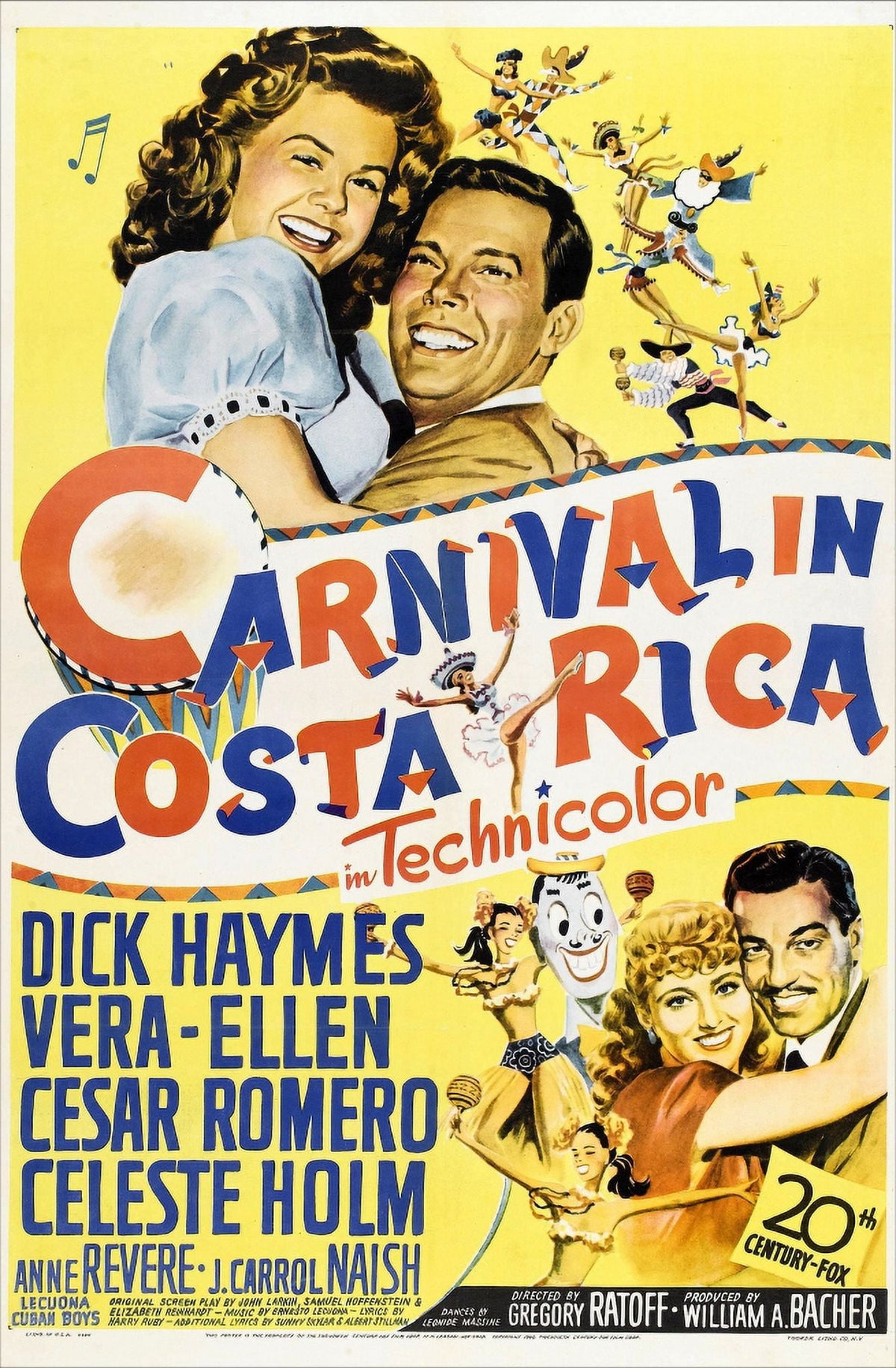 Carnival in Costa Rica movie masterprint poster in vibrant colors.