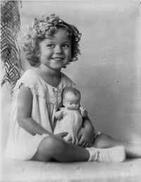 Shirley Temple classic portrait photo print with doll