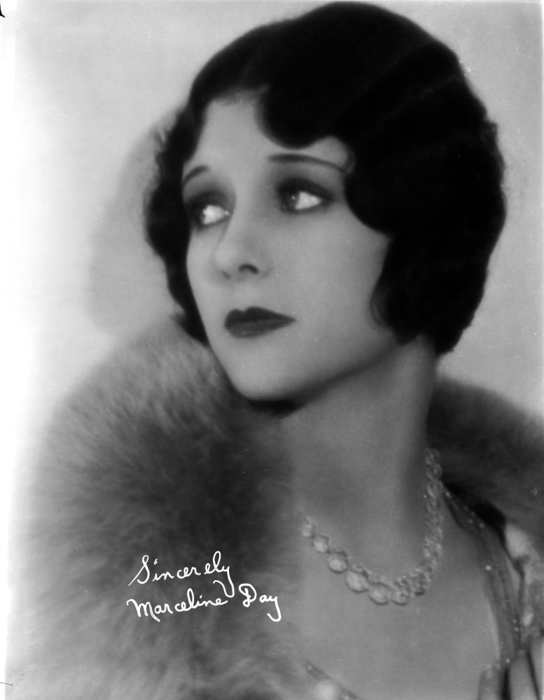 Marceline Day in Fluffy Scarf - Black and White Photo Print