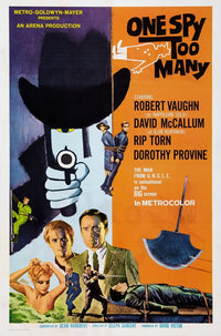 One Spy Too Many movie masterprint poster featuring Dorothy Provine, David McCallum, and Robert Vaughn.