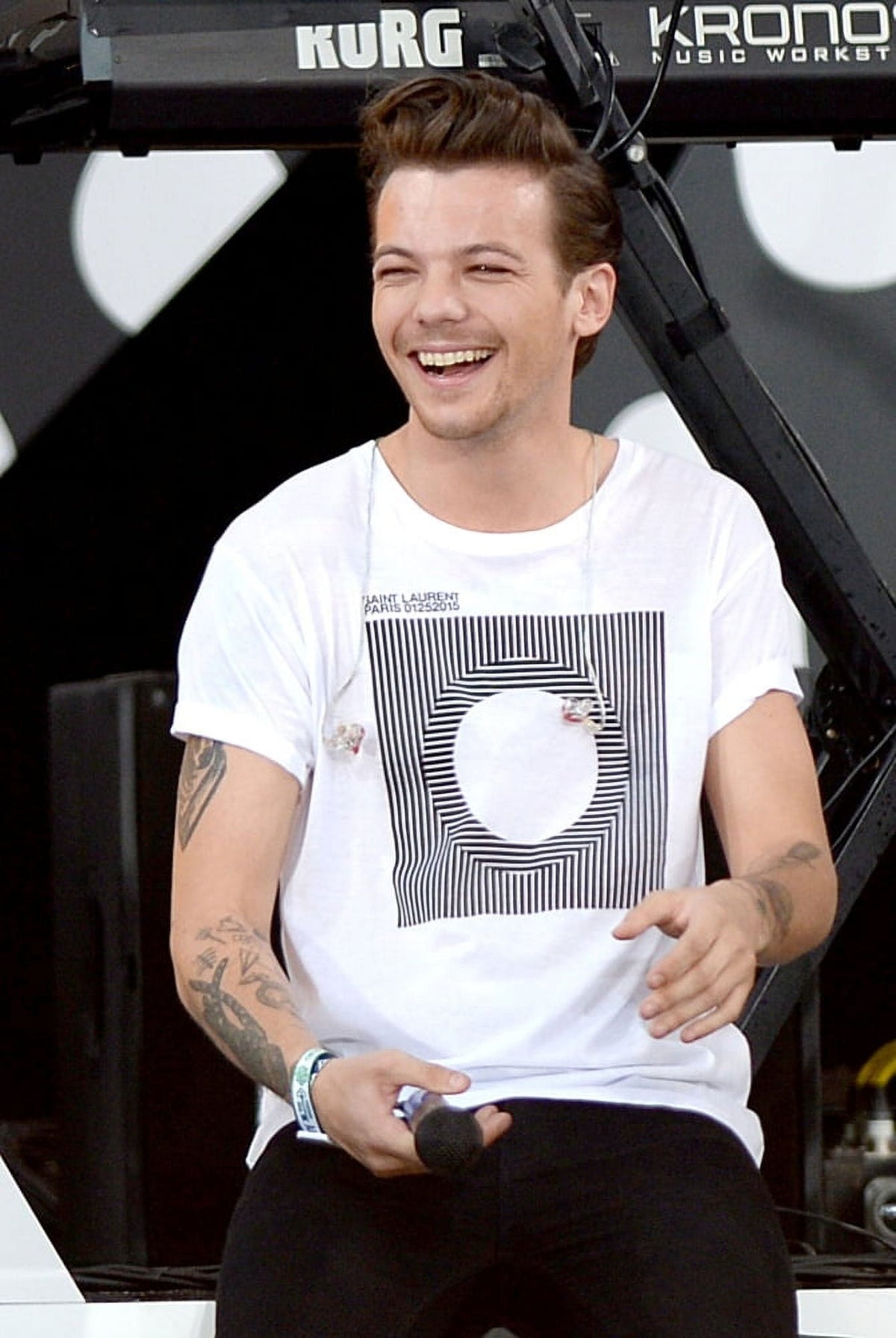 Louis Tomlinson One Direction on stage poster from GMA Summer Concert.