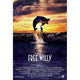 Free Willy Movie Poster Print featuring a boy and whale, 27x40 inches