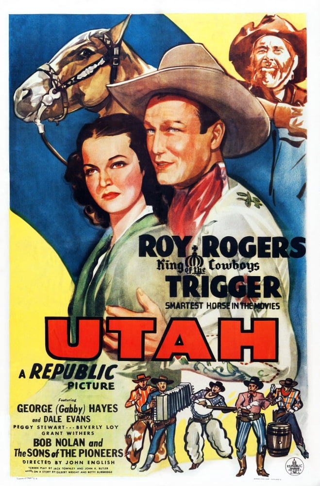 Roy Rogers and Dale Evans Trigger Gab Print Movie Poster