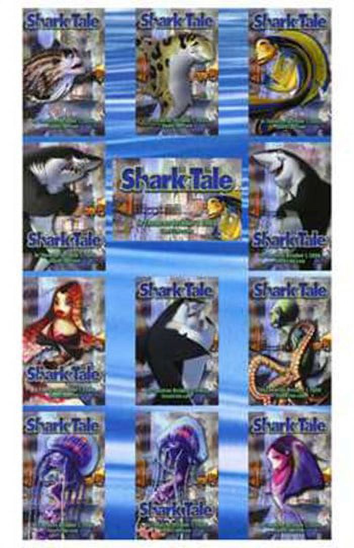 Shark Tale Movie Poster 11x17 Print featuring colorful underwater characters.