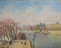 The Louvre Morning Sunlight 1901 Art Print by Camille Pissarro