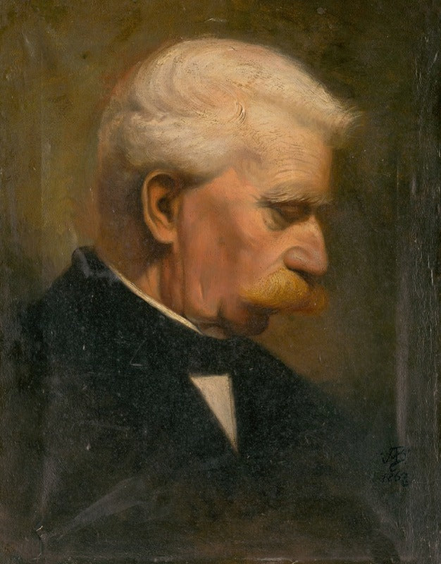 Head Study of an Old Man Fine Art Print by Vojtech Angyal, 1867, available in multiple sizes.