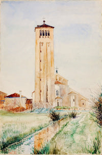 'The Tower Cathedral of Torcello' art print by Cass Gilbert, vibrant and detailed.
