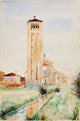 'The Tower Cathedral of Torcello' art print by Cass Gilbert, vibrant and detailed.