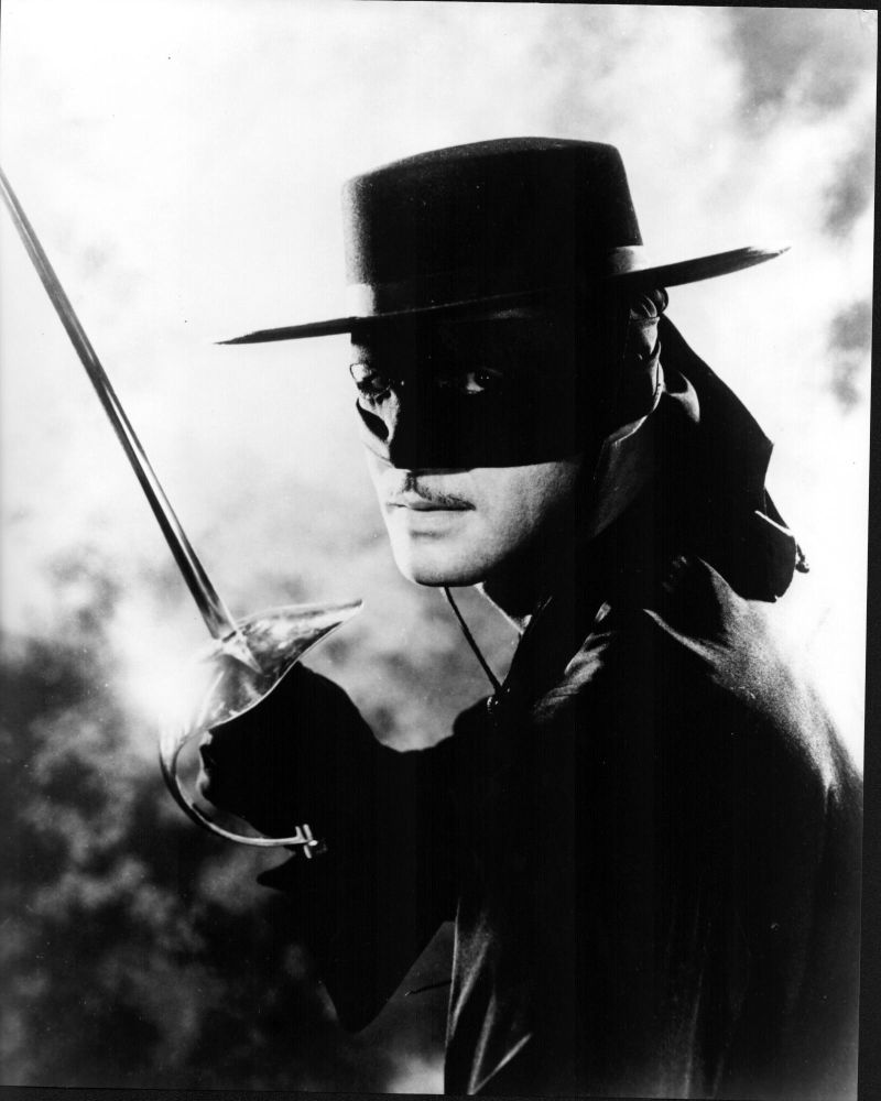 Guy Williams as Zorro black and white photo print