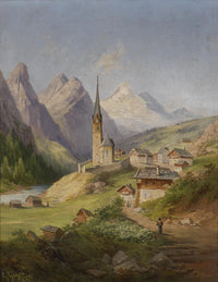 Blick auf Heiligenblut art print by Georg Geyer showcasing serene Austrian landscape.