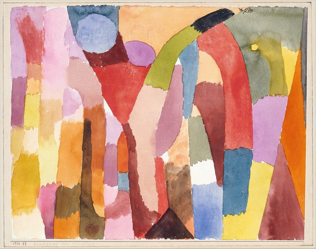 Movement of Vaulted Chambers 1915 Art Print by Paul Klee