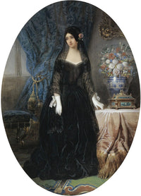 Portrait de Marie Duplessis - La Dame aux Camélias Poster Print by Jean-Charles Olivier