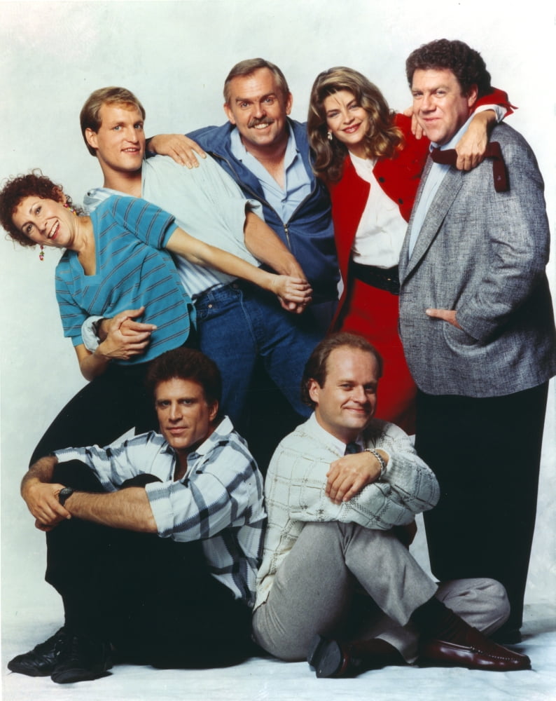 Cheers Cast Group Photo Print featuring iconic characters from the TV show.