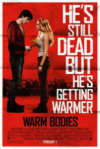 Warm Bodies movie poster print featuring quirky design and vibrant colors.
