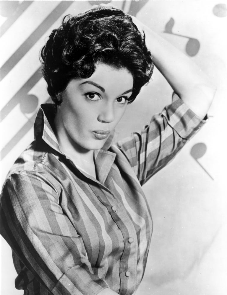 Connie Francis photo print in stripes polo, 8x10 & 16x20 sizes available.