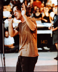 Eddie Vedder live performance photo print on stage