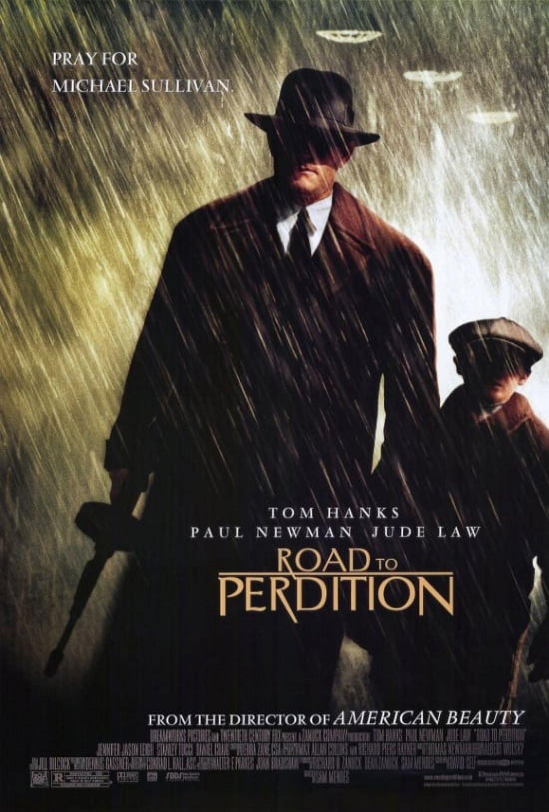 Road to Perdition movie poster print featuring dramatic film imagery.