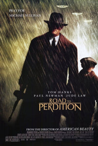 Road to Perdition movie poster print featuring dramatic film imagery.