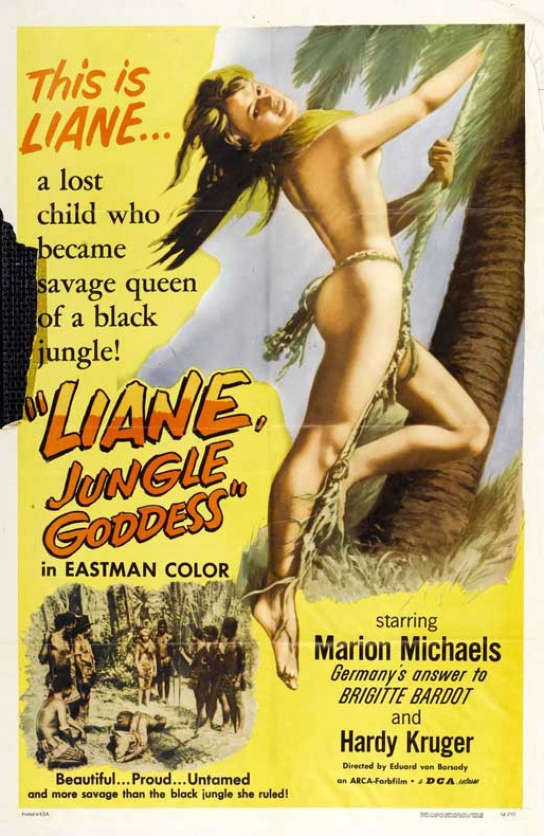 Liane Jungle Goddess Movie Poster - 11x17 print featuring vibrant colors and adventure theme.