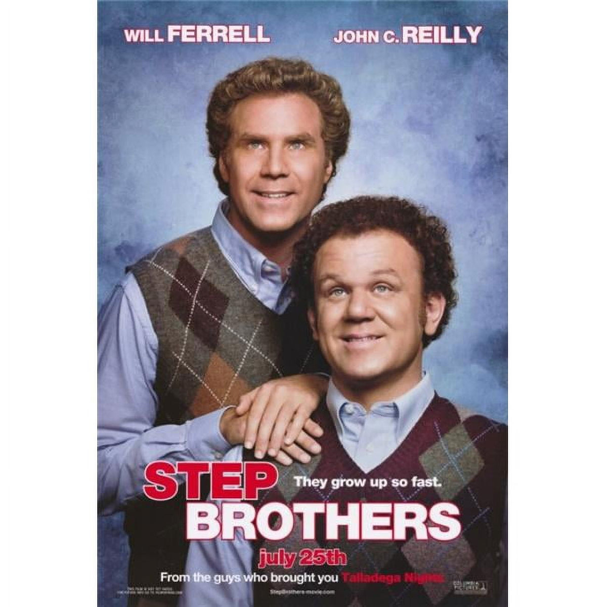 Step Brothers movie poster in 11 x 17 size, vibrant comedy art print.