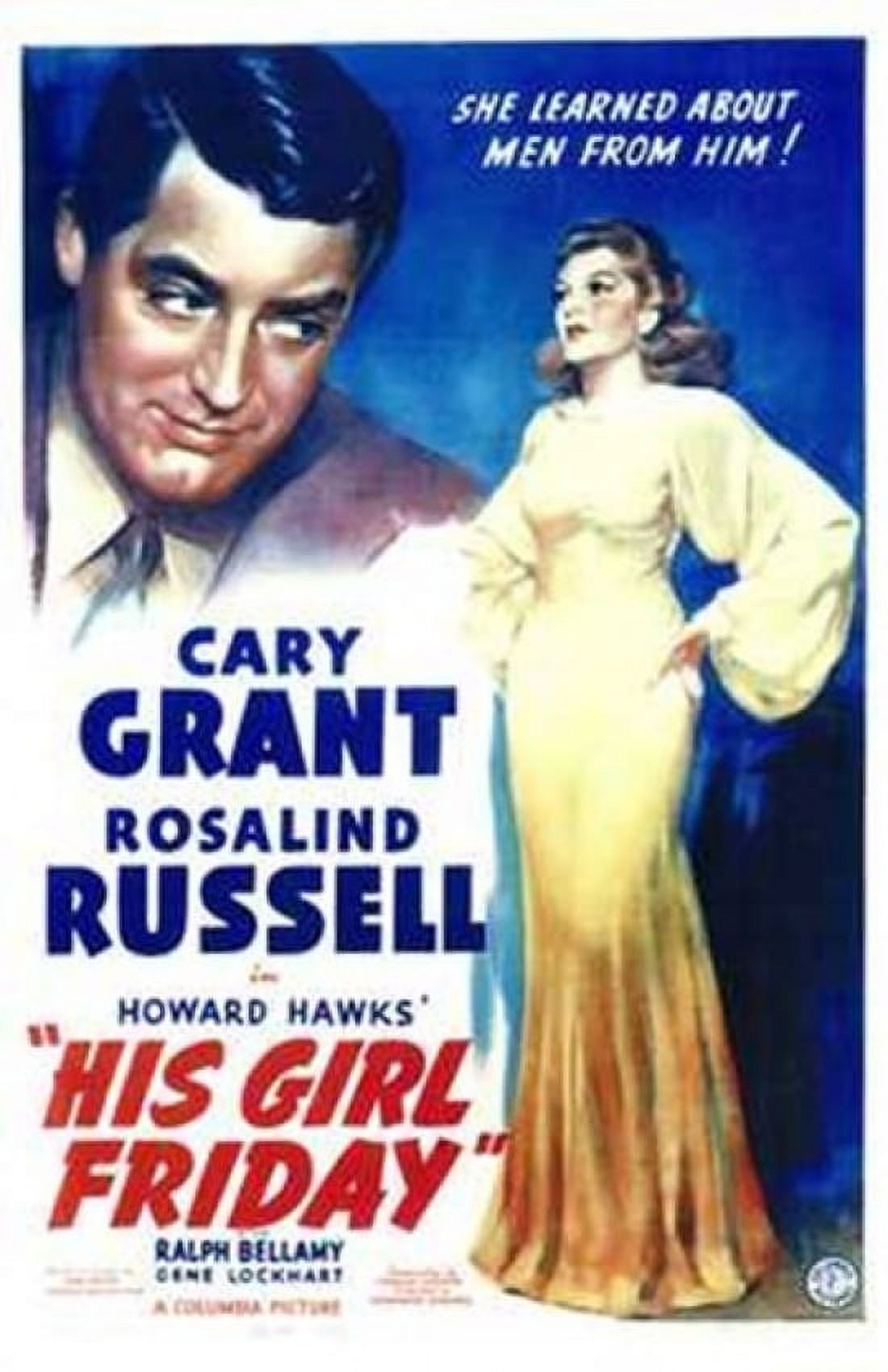 His Girl Friday Classic Movie Poster - 11x17
