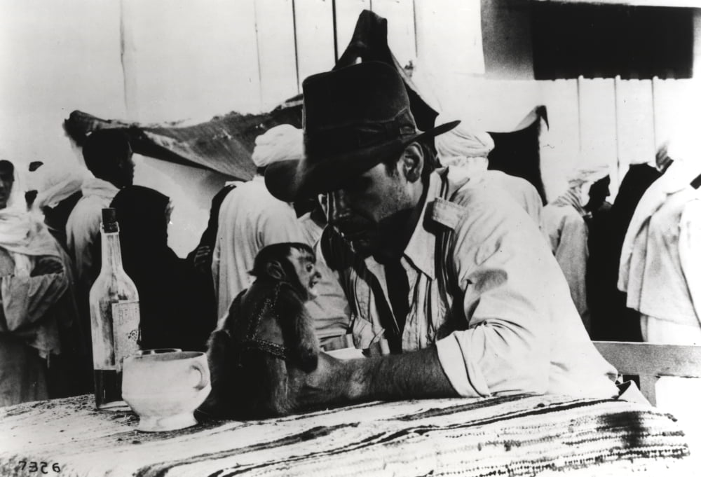 Harrison Ford on the set of Raiders of the Lost Ark photo print