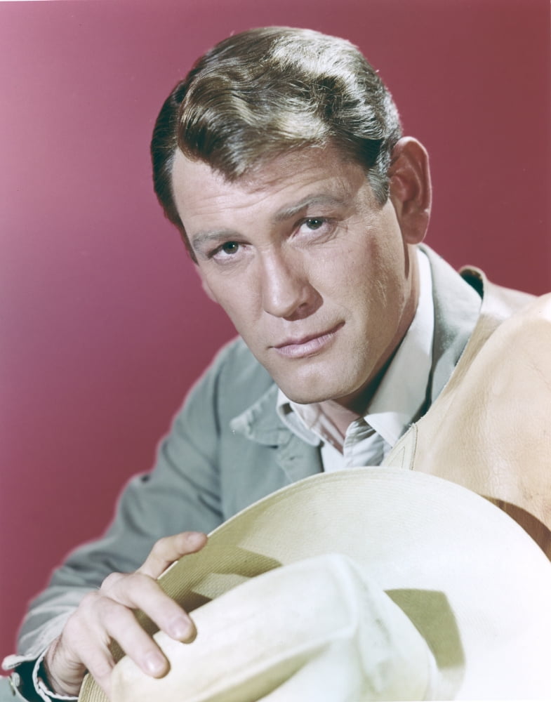 Earl Holliman Portrait Photo Print with Red Background