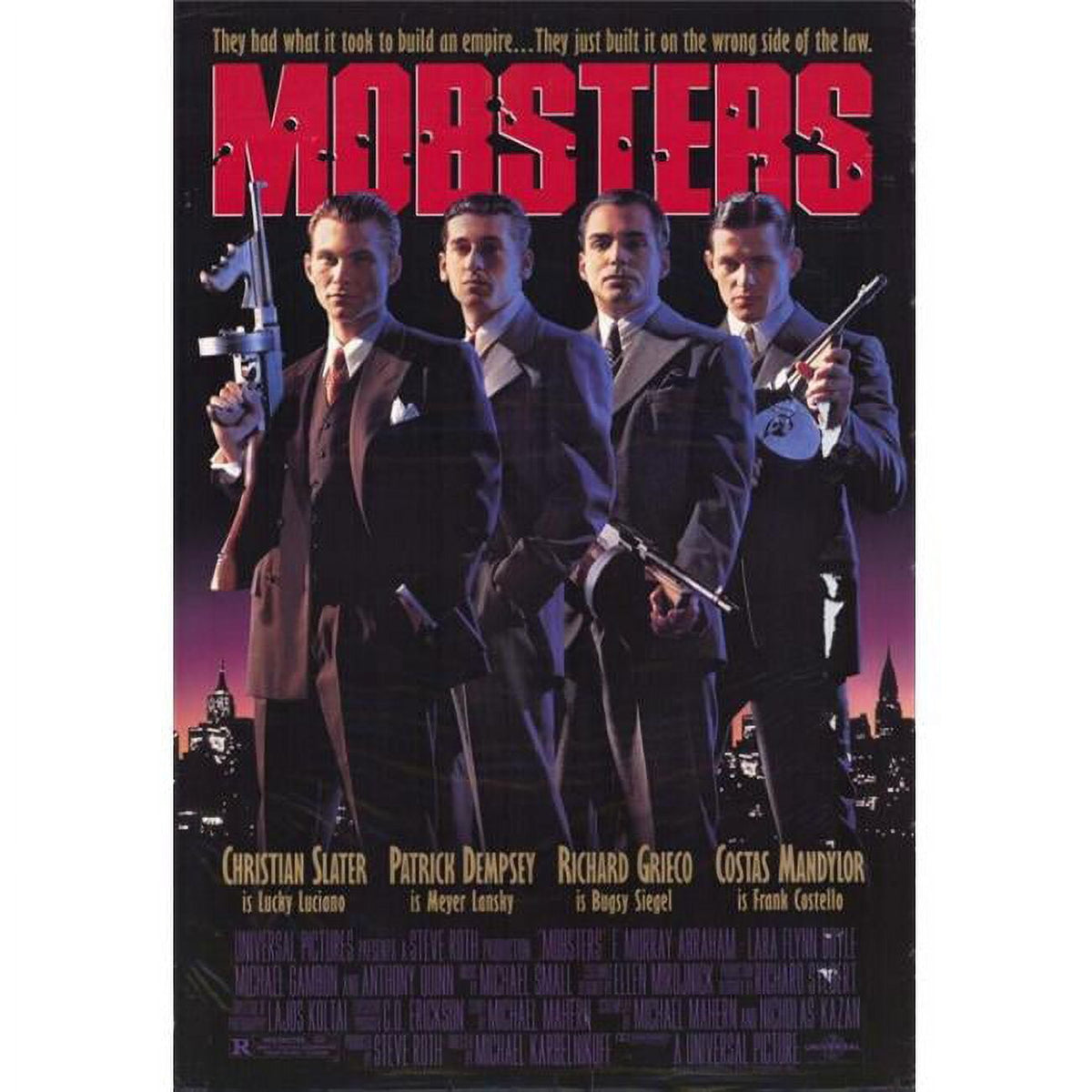 Mobsters Movie Poster Print in 27x40 size featuring organized crime theme.