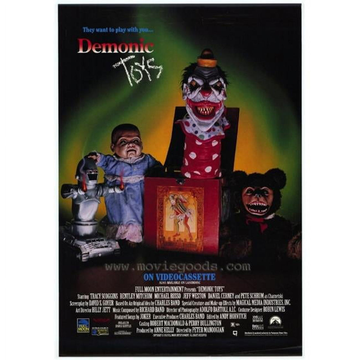 Demonic Toys Movie Poster Print, 27x40 inches, horror film decor