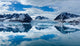 Monacobreen Glacier and mountain reflections photo print from Svalbard, Norway.