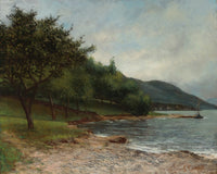 La Rive Du Lac Léman fine art print by Gustave Courbet