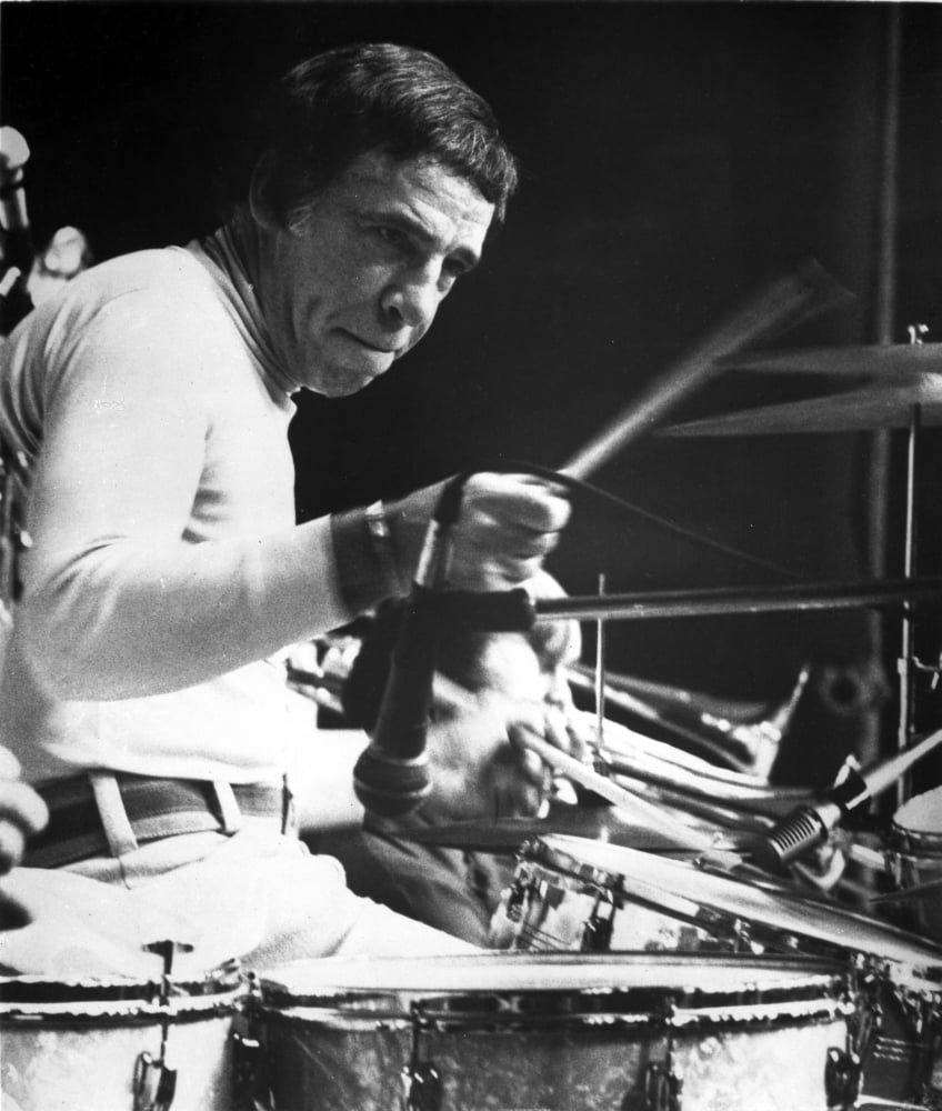 Buddy Rich playing the drums photo print, music art