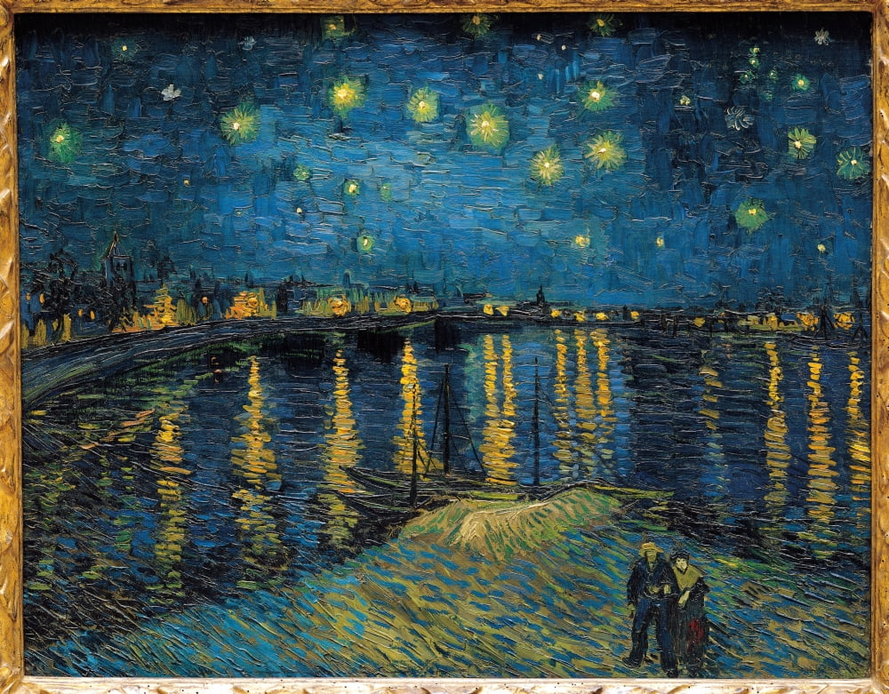 Starry Night Poster Print showcasing a stunning night sky.