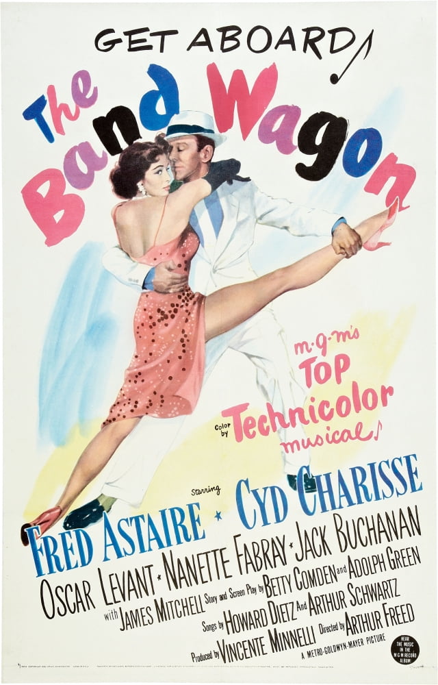 The Band Wagon movie poster print featuring Cyd Charisse and Fred Astaire in 1953.