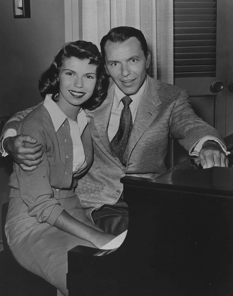 Frank and Nancy Sinatra iconic photo print capturing classic Americana.