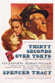 Thirty Seconds Over Tokyo Movie Poster Art Print featuring Phyllis Thaxter, Van Johnson, and Spencer Tracy from 1944.
