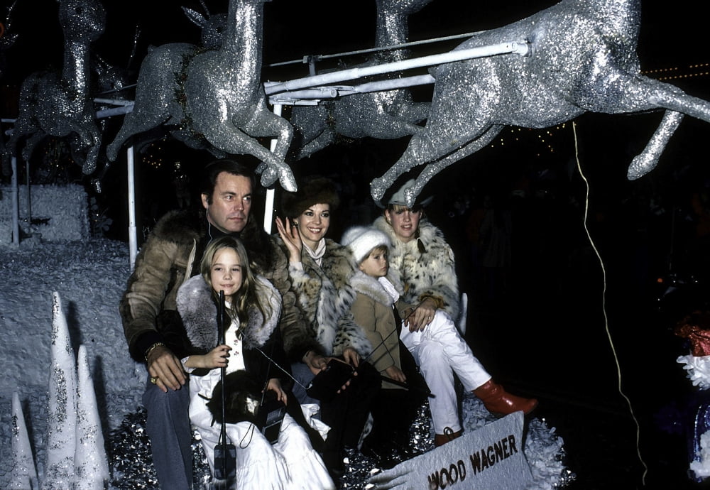 Natalie Wood and Robert Wagner family photo print on parade float