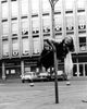 Eartha Kitt dancing on a light post photo print