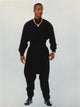 MC Hammer photo print in black outfit with necklace, 8x10 and 16x20 sizes.